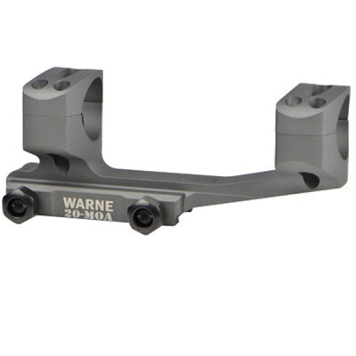 Warne X-Skel Scope Mount 20 MOA 1" Aluminum Tactical Gray