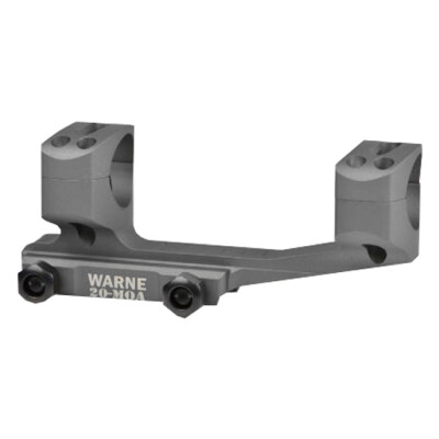 Warne Scope Mounts Gen 2 Extended SKEL One Piece MSR/AR-15 Skeletonized Scope Mount 34mm Tube Diameter 20 MOA Lightweight 6061 Aluminum Matte Black