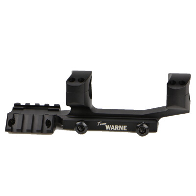 Warne Scope Mounts RAMP One Piece AR-15 Tactical Scope Mount 30mm Tube Diameter Cantilever Mount With 45 Degree Offset Lightweight 6061 Aluminum Matte Black RAMP30