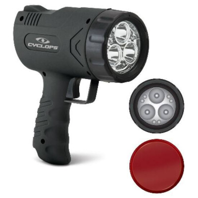 Cyclops Sirius 500 LED Spotlight 500 Lumens 6 Volt SLA Battery Trigger Switch Polymer Body Black CYC-X500H