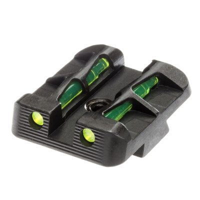 HiViz LiteWave Fiber Optic Rear Sight Springfield Armory XD/XD(M)/XD-S Models Metal Housing Black Finish