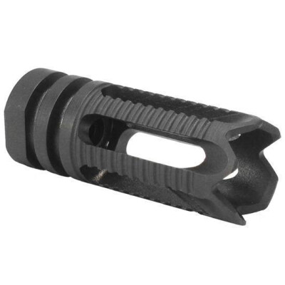 Yankee Hill Phantom Flash Hider AR-15 6.8/7.62/9mm 1/2"x36 Threaded 5 Port Steel Toothed Black YHM-80-5C2