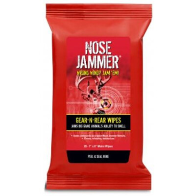 Nose Jammer Gear-N-Rear Field Wipes 7"x6" 20 Pack 3120
