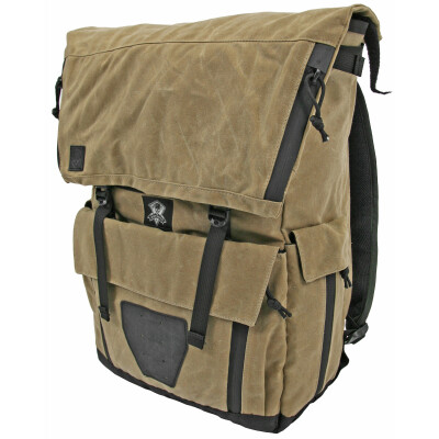 Grey Ghost Gear Gypsy Commuter Backpack 19"x16"x4.5" Overall 1200 Total Cubic Inches Waxed Canvas Tan