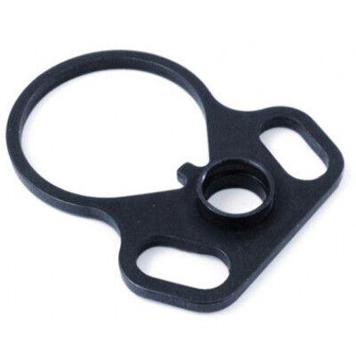 Guntec AR-15 Ambi Single Point Sling Adapter with QD Adapter Steel Black