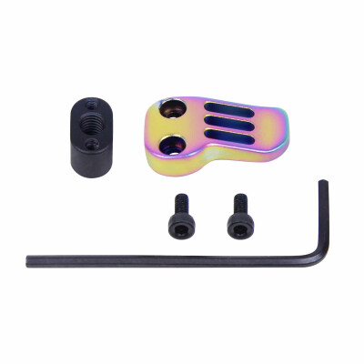 Guntec AR-308 Extended Magazine Catch Paddle Release Rainbow PVD