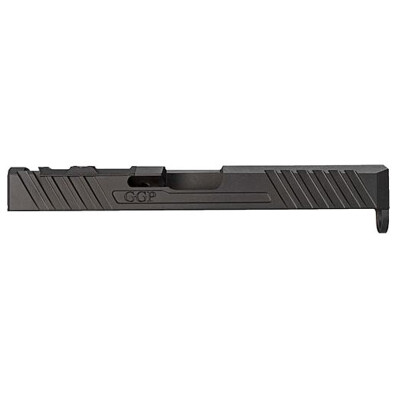 Grey Ghost Precision GGP-17 V4 Stripped Slide For Glock 17 Gen 5 Models Optic Cut Machined 17-4 Billet Stainless Steel Nitride Coated Black