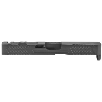 Grey Ghost Precision GGP-19 V4 Stripped Slide For Glock 19 Gen 5 Models Optic Cut Machined 17-4 Billet Stainless Steel Nitride Coated Black
