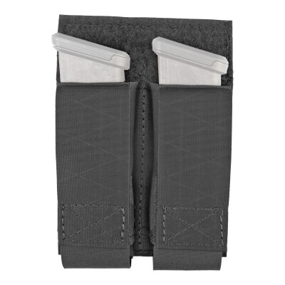 Grey Ghost Gear Double Pistol Magazine Pouch Laminate MOLLE/Pals Compatible Black