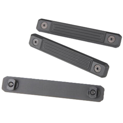 Guntec M-LOK Neoprene Grip Panels Neoprene Coated Aluminum Black 3 Pack