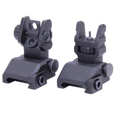 Guntec USA AR-15 R.A.P.S. Back Up Iron Sight Set Polymer and Steel Black