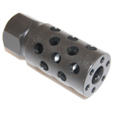 Guntec Multi Porting Compact Muzzle Brake AR-10/LR-308 30 Caliber Threaded 5/8x24 Steel Black