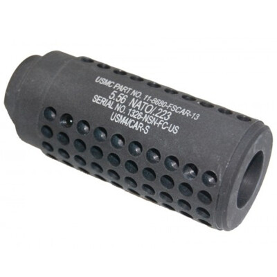 GunTec AR-15 Gen 2 Micro Reverse Thread Slip Over SOCOM Style Fake Suppressor 1/2x28 TPI Aluminum Black