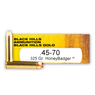 Black Hills Gold .45-70 Government Ammunition 20 Rounds HoneyBadger 325 Grains