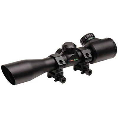 TRUGLO Crossbow Scope 4x32mm Dual Color Illuminated Trajectory Ranging Black TG8504B3L