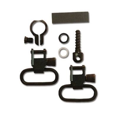 GrovTec One Piece Barrel Band Set Winchester/Marlin Lever Action or .645-.660" Tube Diameter Full Band 1" Sling Swivel Steel Black