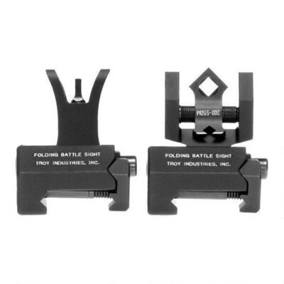 Troy Industries M4 Micro Tritium Front and Di-Optic Aperture Rear Sight Set Black SSIG-MCM-STBT-01