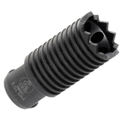 Troy Industries Claymore Muzzle Brake 5.56mm Caliber Threaded 1/2x28 Heat Treated Ordnance Steel Matte Black Finish