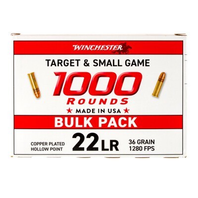 Winchester USA .22 LR Ammunition 2000 Rounds CPHP 36 Grains