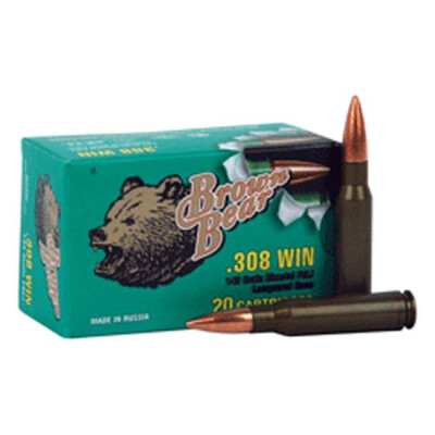 Brown Bear .308 Win 140 Grain Bi-Metal JSP 20 Round Box