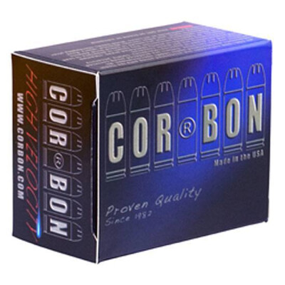 Cor-Bon .40 S&W 165 Grain JHP 20 Round Box 1150 fps