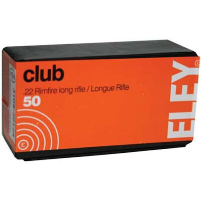 ELEY Club .22 Long Rifle Ammunition 50 Rounds LRN 40 Grain