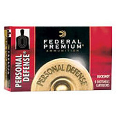 Federal Personal Defense 12 Gauge Ammunition 5 Rounds 2-3/4" 4 Buck Copper Plated 34 Pellets 1100fps