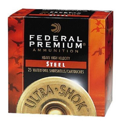 Ammo 12 Gauge Federal Ultra-Shok 3" #2 Steel 1-1/8 Ounce 1550 fps 25 Round Box