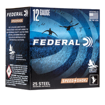 Federal Speed Shok Waterfowl 12 Gauge Ammunition 25 Rounds 3" #3 Steel 1-1/8 oz