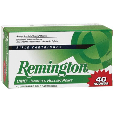 Ammo .223 Rem Remington UMC 45 Grain JHP Bullet 3550 fps 40 Rounds L223R7B