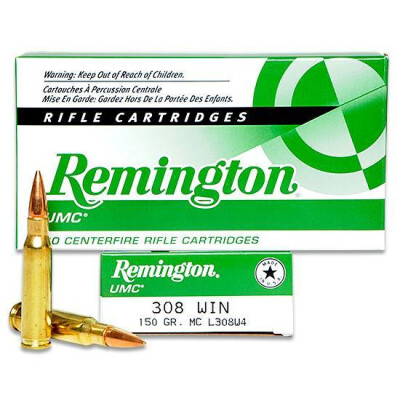 Remington UMC .308 Win Ammunition 150 Grain FMJ 2820fps