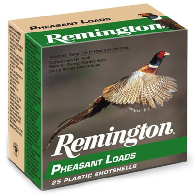 12 Gauge Remington Pheasant Load 2-3/4" #4 Lead 1-1/4 oz 1330 fps 25 Round Box PL124