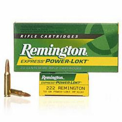 Ammo .222 Remington Hollow Point Power-Lokt 50 Grain 3140 fps 20 Round Box