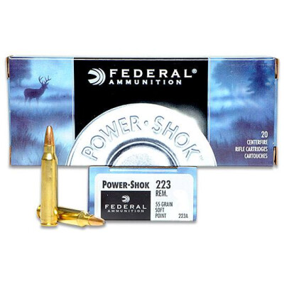 Ammo .223 Rem Remington Express 55 Grain Power-Lokt JHP Bullet 3240 fps 20 Rounds 29047