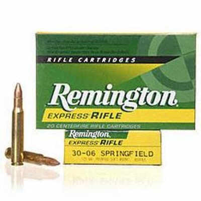Remington Express .30-06 Springfield Ammunition 20 Rounds 125 Grain Core-Lokt PSP Soft Point Projectile 3140fps
