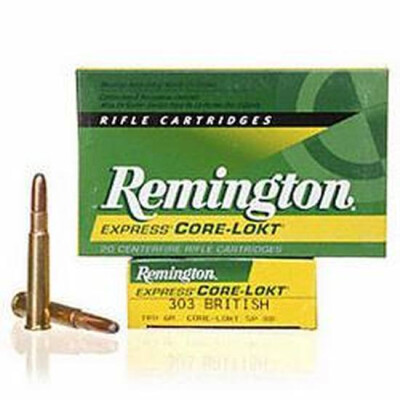 Remington Express .303 British Ammunition 20 Rounds Core-Lokt SP 180 Grain