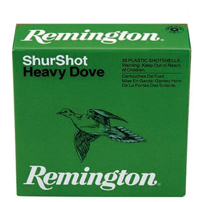 Ammo 20 Gauge Remington ShurShot Heavy Dove 2-3/4" #6 Lead 1 Ounce 25 Rounds 1165 fps RHD206