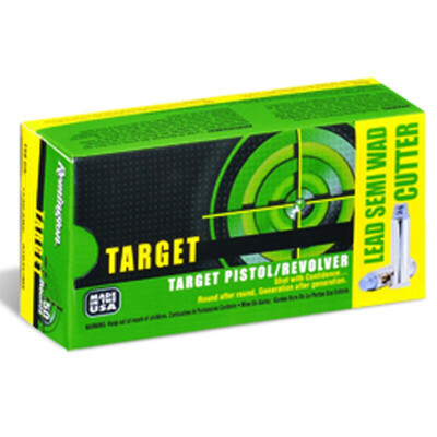 Remington Target .38 Special Ammunition 50 Rounds 158 Grain Lead Semi-Wad Cutter 755fps