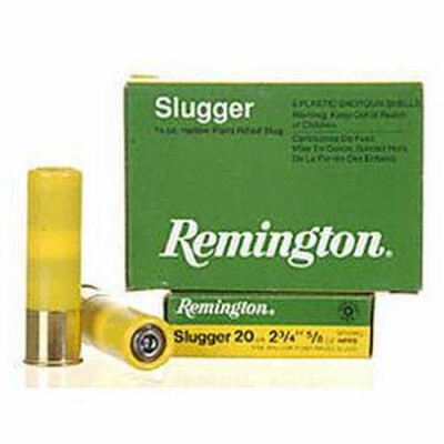 Remington Slugger 20 Gauge Ammunition 5 Rounds 2-3/4" Rifled Slug 5/8oz