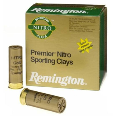 Ammo 12 Gauge Remington Premier Nitro Gold Sporting Clays 2-3/4" 1oz #7.5 Shot 1350 fps 25 Round Box STS12NSC17