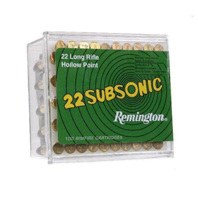 Remington 22 Subsonic .22 Long Rifle Ammunition 50 Rounds Lead HP 38 Grain