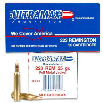 Ultramax Reman .223 Rem 55 Grain FMJ 50 Round Box