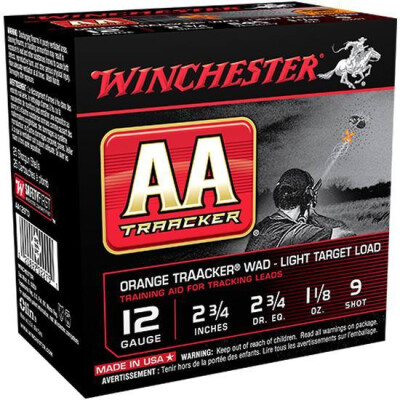 Winchester TrAAcker Wad Light Target 12 Gauge Ammunition 25 Rounds 2-3/4" #9 Lead 1-1/8 oz