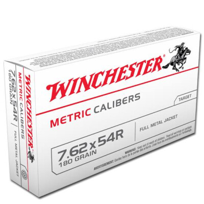 Winchester Metric Cal. 7.62x54R 180 Grain FMJ 20 Round Box