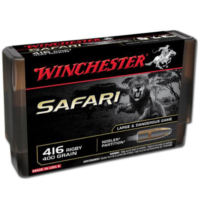 Winchester Safari .416 Rigby Ammunition 20 Rounds Nosler FN 400 Grain