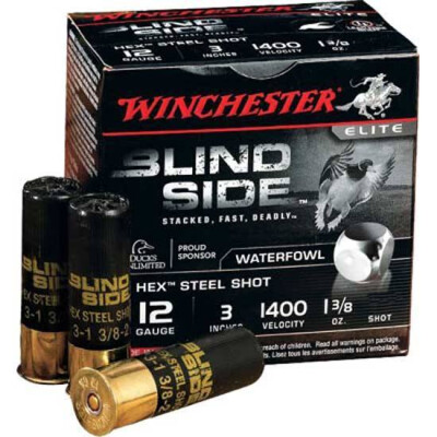 Winchester Blind Side 12 Gauge Ammunition 25 Rounds 3" BB Hex Steel 1.375oz
