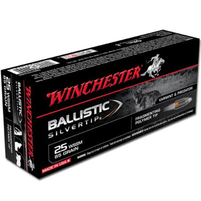Winchester Ballistic Silvertip .25 WSSM Ammunition 85 Grain Ballistic Silvertip 3470fps