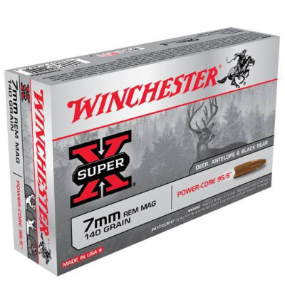 7mm Rem Mag Winchester Supreme 140 Grain Lead Free Power Core Bullet 3100 fps 20 Rounds X7MMRMLF