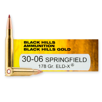  Black Hills Gold .30-06 Springfield Ammunition 20 Rounds EDL-X 178 Grain