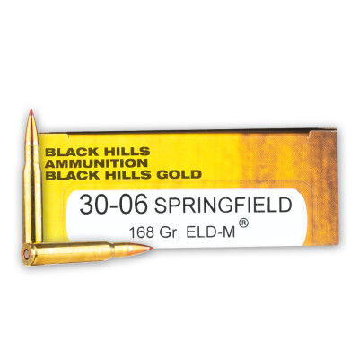 Black Hills Gold .30-06 Springfield Ammunition 20 Rounds ELD Match 168 Grain